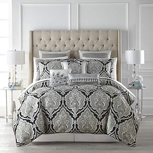  Croscill Dianella Queen Comforter Set, Black