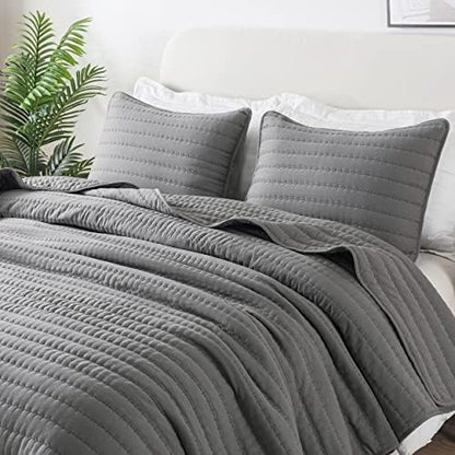  Olive Dark Green King Size Quilt Bedding Sets With Pillow Shams, Lightweight Soft Bedspread Coverlet, Forest Quilted Blanket Thin Comforter Bed Cover For All Season, 3 Pieces, 104x90 Inches