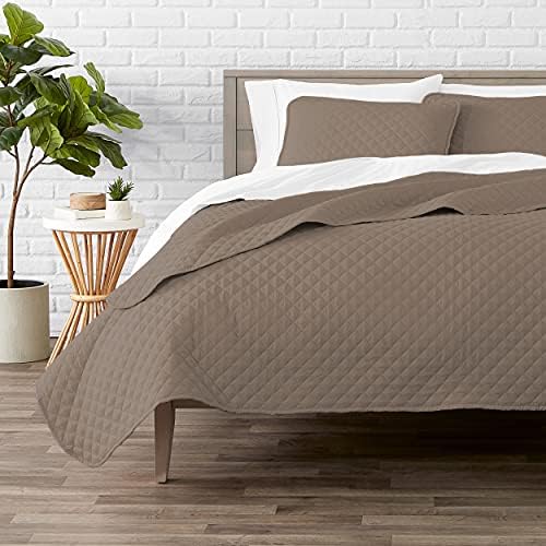  Premium 2 Piece Quilt Set - Twin/Twin Extra Long Size - Coverlet Set - Diamond Stitched Bedspread - Ultra-Soft Luxurious Lightweight All Season Bedspread (Twin/Twin XL, White)