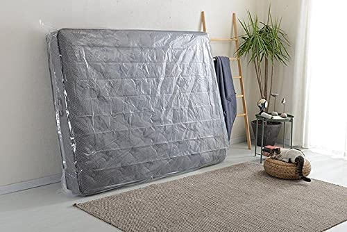  Mattress Bags For Moving Queen Size - Heavy Duty Mattress Storage Bag [2-Pack] 5 Mil Thick Plastic Waterproof Mattress Covers For Moving And Storage With Adhesive Strips For Mattresses