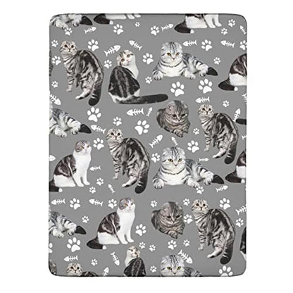  Thicken Four Piece Bed Set Scottish Fold Cat Microfiber Thicken Bed Sheet Set Four Piece Flat Sheet Wrinkle 4 Piece Bed Linens Soft Including 1 Bed Sheet 1 Duvet Cover And 2 Multicolor King