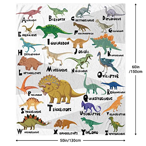  Dinosaur Blanket For Boys Soft Cozy Flannel Warm Kids Dinosaur Throw Blanket Unique Gifts Dinosaur Room Decor Blanket For Teens Kids For Couch Sofa Bed Dino Blanket For Girls Teens 50"x60"
