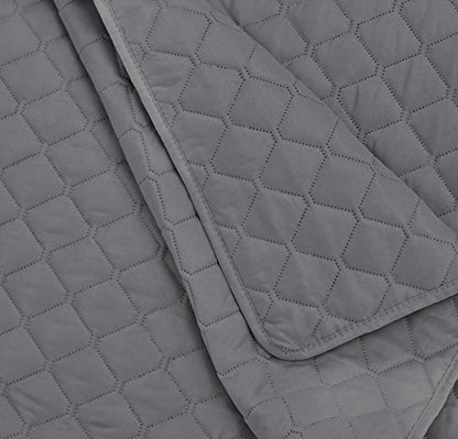 Amazon Basics Oversized Embossed Coverlet, Dark Grey Diamond, 220 X 240 Cm
