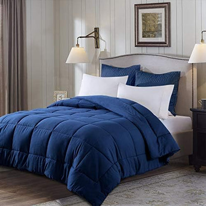  EVOLIVE All Season Pre Washed Soft Microfiber White Goose Down Alternative Comforter With Box Stitching (Mint, Full/Queen)