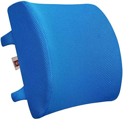  LOVEHOME Lumbar Support Pillow For Chair And Car, Back Support For Office Chair Memory Foam Cushion With Mesh Cover For Back Pain Relief - Black