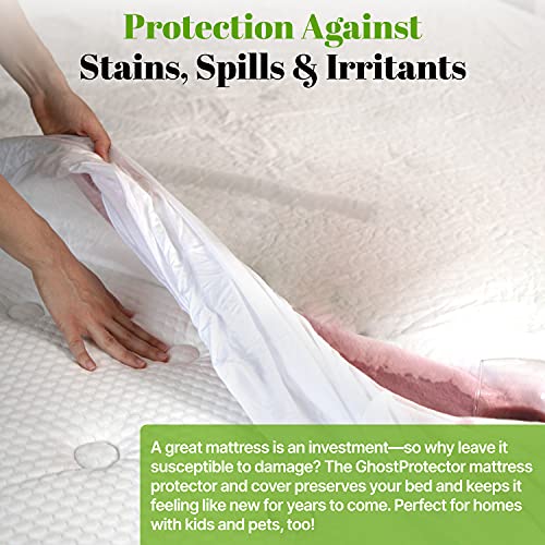  Waterproof Mattress Protector & Cover - Noiseless, Lightweight, Breathable & Plastic-Free - King
