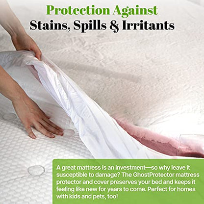  Waterproof Mattress Protector & Cover - Noiseless, Lightweight, Breathable & Plastic-Free - King