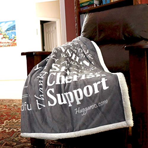  Best Friend Sherpa Throw Blanket For Couch - 60 X 50 Inch – Stocking Stuffer – Large Soft Blanket - Machine Washable - Premium Throw