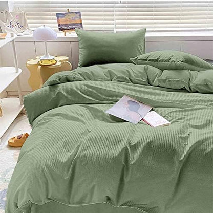  Nanko Seersucker King Comforter Set Black 3 PC All Season Reversible Down Alternative Quilted Duvet Insert, Microfiber Filling, Luxury Hotel Quality Bedding Sets In A Bag, Size 90 X 104 Inch
