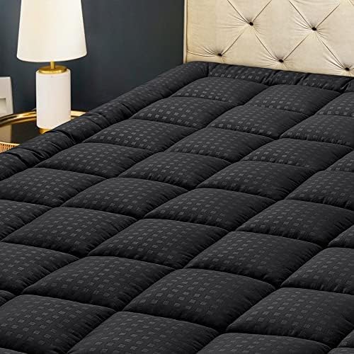  Queen Mattress Pad Quilted Fitted Mattress Protector Cooling Pillow Top Mattress Cover Breathable Fluffy Soft Mattress Topper With 8-21" Deep Pocket