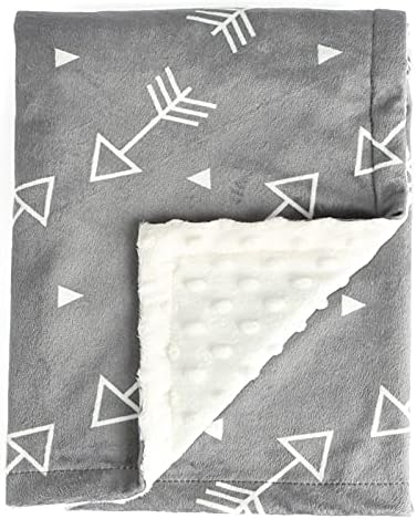 Baby Blanket Soft Minky With Double Layer Dotted Backing, Lovely Animals Printed 30 X 40 Inch Receiving Blanket