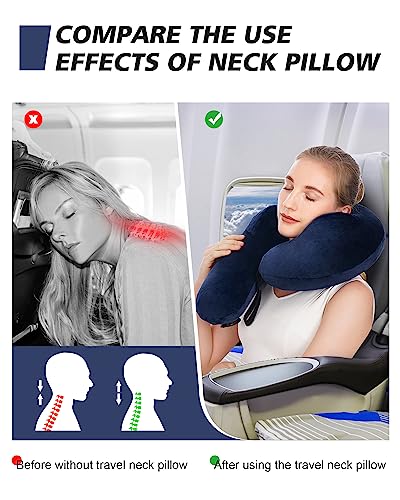  BLABOK Airplane Pillow Comfortable And Portable, Travel Neck Pillow With Washable Cover (C4)