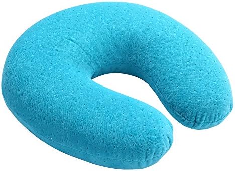  Mr.Ho U Shaped Memory Foam Pillow Neck Head Cushion Pillow Support Rest Outdoors Car Office Home Travel Pillow Cushion(Pink)