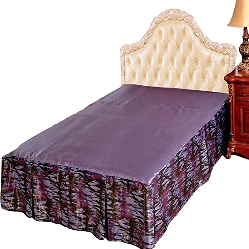  Mixed Purple Ruffled Bed Skirt, King