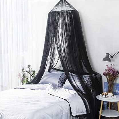  Mosquito Net For Bed, King Size Bed Canopy Hanging Curtain Netting, Princess Round Hoop Sheer Bed Canopy For All Kids Baby Cribs And Adult Beds Fit Twin, Full, Queen -White