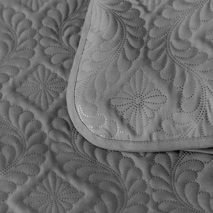 MYCRAFT King Quilt Bedding Set 3 Piece Lightweight Soft Coverlet - Bedspread Set For All Seasons(1 Quilt,2 Pillow Shams)