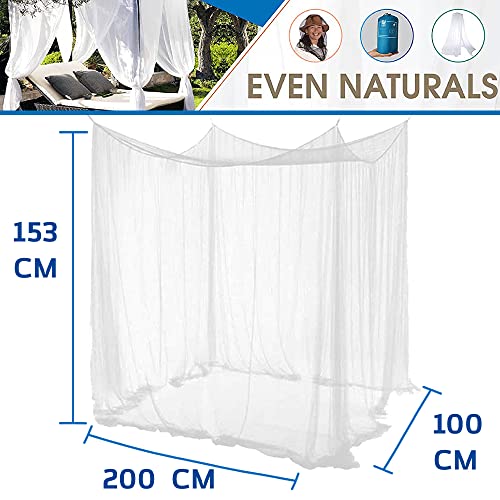  Aturals Luxury Mosquito Bug Net For Bed Canopy, Tent For Single To Twin XL, Camping Screen House, Finest Holes Mesh, Square Netting Curtain For Bunk Bed, Storage Bag, Mosquito Netting For Patio