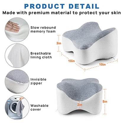  Anzhixiu Small Real Knee Pillow Separates The Knees For Body Alignment - Semicircle Round Shape Leg Pillow Promotes Sleep - Small