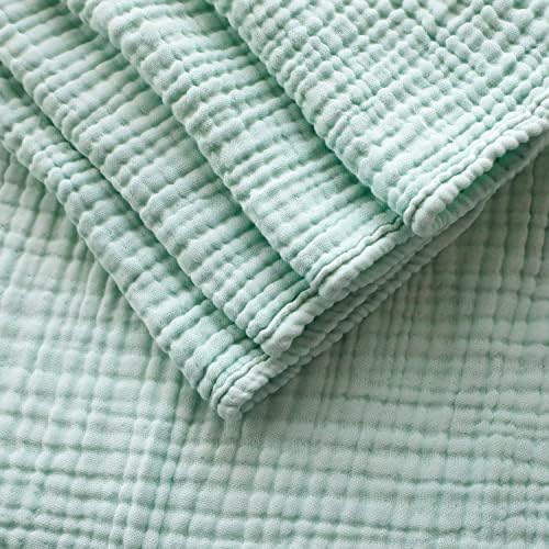  Cotton Muslin Blanket 4-Layer Ivory Blankets For Adult 79 X 83 Inch Extra Large Lightweight Soft Breathable Throw Comfort Blanket All Season