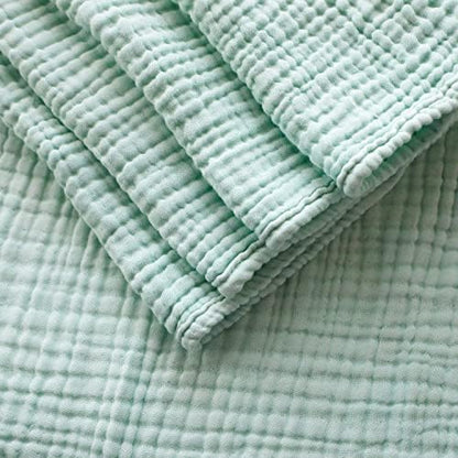  Cotton Muslin Blanket 4-Layer Ivory Blankets For Adult 79 X 83 Inch Extra Large Lightweight Soft Breathable Throw Comfort Blanket All Season