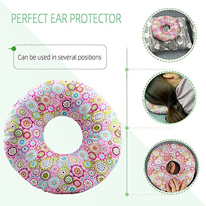 Pinklilycare Pillow With A Ear Hole For CNH And Ear Piercing Ear Pain Ear Inflammation Pressure Sores Side Sleeping Pillow Ear Guard Pillow