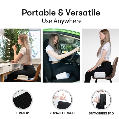  BBL Pillow After Surgery For Butt - Ultra Comfort, Max Support, Luxury Recovery Pillow - Soft Memory Foam Booty Sitting Pillow For Driving