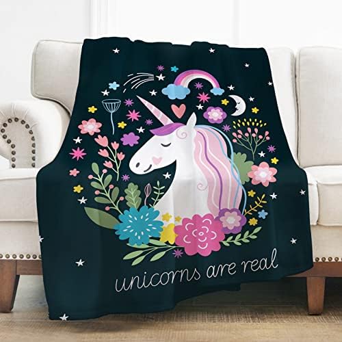  Unicorn Blanket, Cozy Lightweight Durable Bed Couch Blanket, Plush Microfiber Blanket 50"x60"