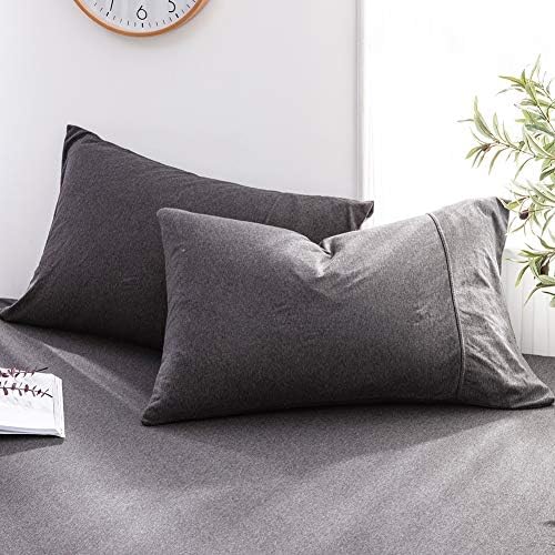  DONEUS Brick Red Duvet Cover Queen Size, 100% Jersey Knit Duvet Cover Set Solid Red Bedding Set Luxury Soft Comforter Cover 3 Pieces With Zipper Closure, 1 Duvet Cover 90x90 Inches And 2 Pillow Cases