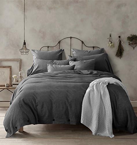  Duvet Cover King, Washed Cotton Duvet Cover Set - 3 Piece (King, Off-White)