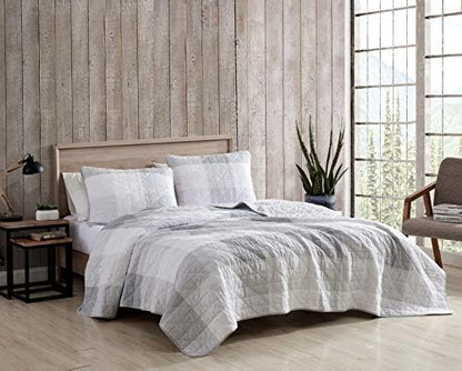 Eddie Bauer Home | Boulder Collection | Quilt Set - 100% Cotton, Reversible, Medium Weight Bedding With Matching Shams, Pre-Washed For Added Softness, Daybed, Green