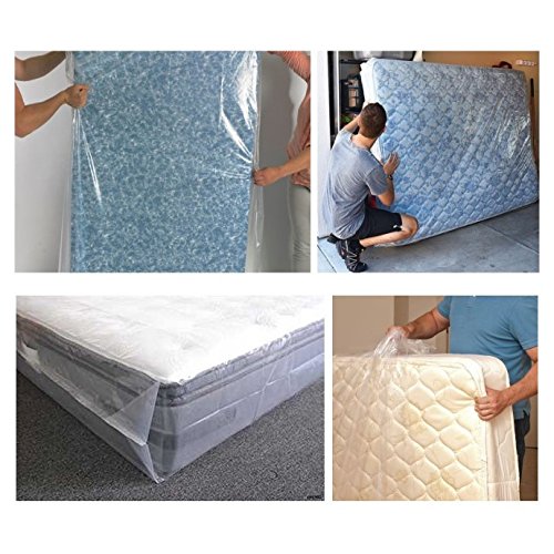  Mattress Storage Bag Mattress Disposal Bag Full/Twin Size 54-Inch By 87-Inch Clear