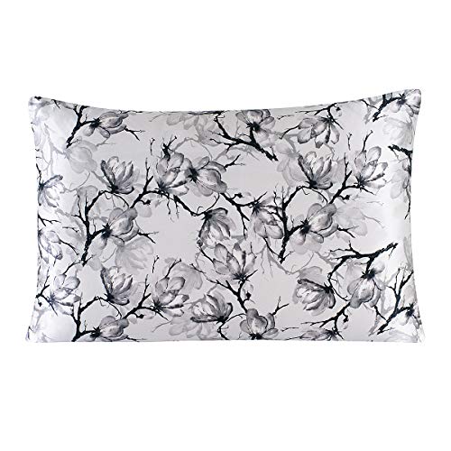  100% Pure Mulberry Silk Pillowcase With Zipper For Skin&Hair Care Both Sides Soft Breathable (Pattern02, Standard)