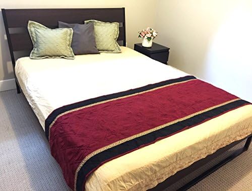  OctoRose Quilted Micro Suede Bed Runner Scarf Protector Slipcover Pad For Pets V2 (26x96, Brown)