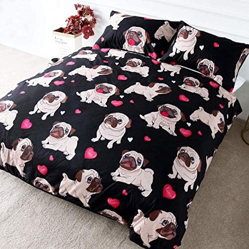  BlessLiving Sugar Skull Bedding Set 3 Piece Skull Flowers Roses Duvet Cover Black And White Skull Paradise Bed Sets (Queen)