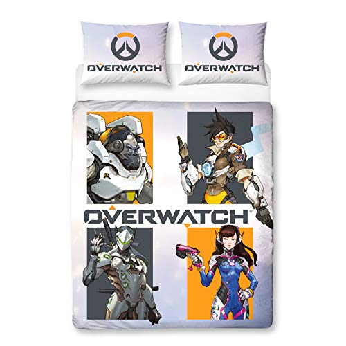  Character World Overwatch Grid Double Duvet Cover Set