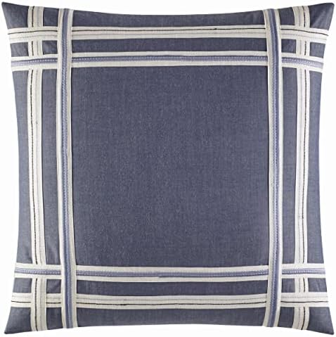 Nautica - Euro Sham, Stylish Home Decor With Hidden Zipper Closure (Fairwater Blue, 26" X 26")