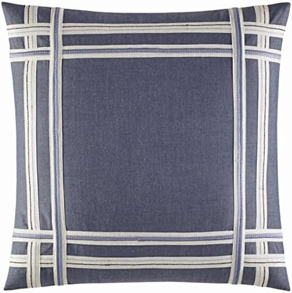 Nautica - Euro Sham, Stylish Home Decor With Hidden Zipper Closure (Fairwater Blue, 26" X 26")