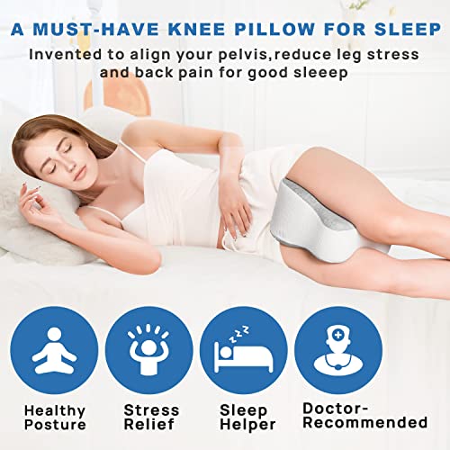  Anzhixiu Small Real Knee Pillow Separates The Knees For Body Alignment - Semicircle Round Shape Leg Pillow Promotes Sleep - Small