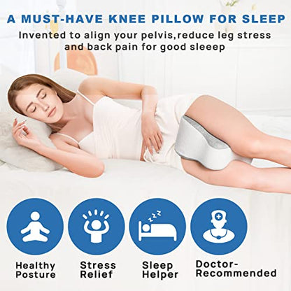  Anzhixiu Small Real Knee Pillow Separates The Knees For Body Alignment - Semicircle Round Shape Leg Pillow Promotes Sleep - Small