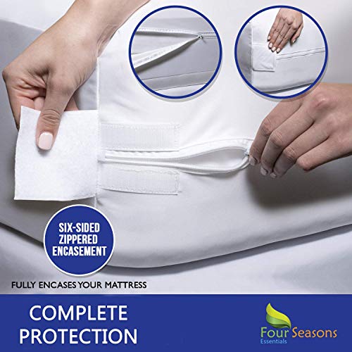  Sleeper Sofa Queen Mattress Protector 60" Wx72 Lx5 D - Waterproof Zippered Encasement Premium Quality Bed Cover Protects Against Dust, Allergens
