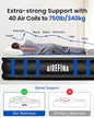  Comfort Air Mattress Queen Size With Built-in Electric Pump, Inflatable Bed In 3 Mins Self-Inflation/Deflation, Flocked Surface Blow Up Bed For Home Portable Camping 80x60x18in, 750lbs MAX
