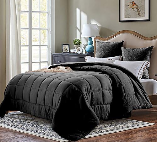  EVOLIVE All Season Pre Washed Soft Microfiber White Goose Down Alternative Comforter With Box Stitching (Mint, Full/Queen)