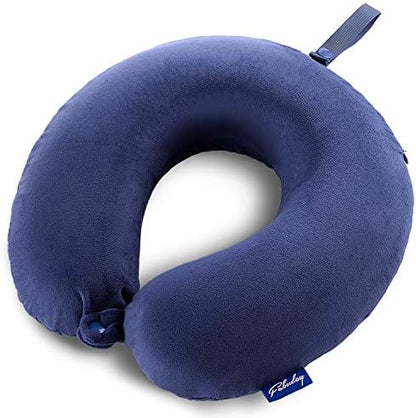  Travel Pillow Memory Foam For Airplanes - Neck Pillow For Traveling, Car, Home, Flight Pillow For Sleeping With Attachable Snap Strap Soft Washable Cover, Provide Head Neck Support Rest, Dark Gray