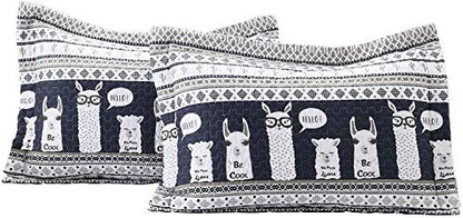  Lush Decor Navy Llama Striped 6-Piece Daybed Cover Bed Set