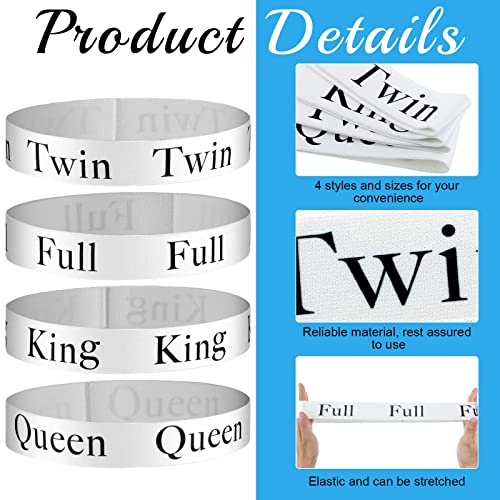  8 Pieces Bed Sheet Organizer Sheet Keepers Closet Organization King Twin Full Queen Sheet Straps Elastic Bed Sheet Storage Bedding Bands Closet Organizer For Wardrobe Dorm Laundry Room (Black)