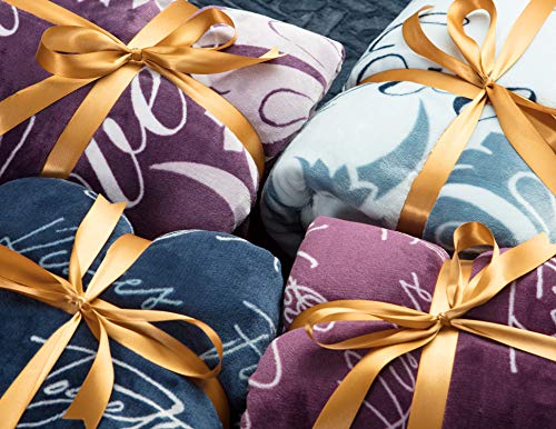  Best Mom Ever Gift Throw Blanket - Birthday, Christmas, Holiday, Valentine’s Day, Hospital Or Mother’s Day Present For Women Mother Wife - Super Soft Sherpa (50x65 Inches) - Aubergine Blanket