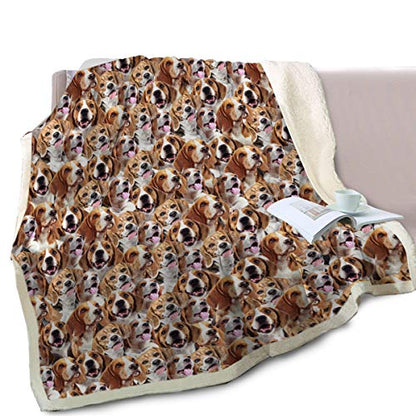  Beagle Blankets And Throws Fuzzy Dog Blanket Kids Beagle Hound Fleece Blanket Cute Puppy Fuzzy Blanket Beagle Mom Blanket Beagle Gifts For Beagle Lovers Adults Women Men (50 X 60 Inches)