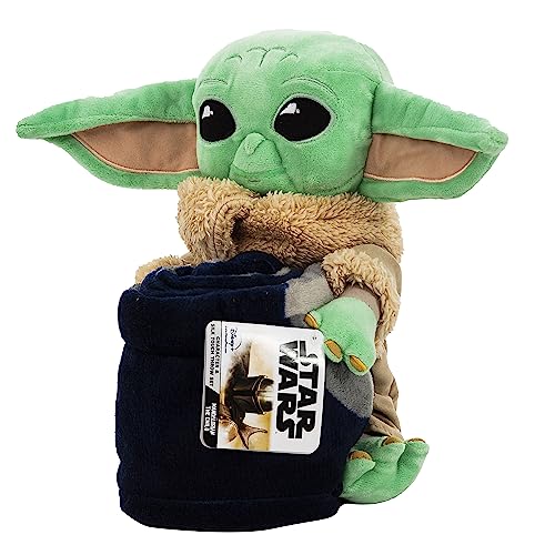  Northwest Star Wars: The Mandalorian Dark Hover Character Hugger Pillow & Silk Touch Throw Blanket Set, 40" X 50"