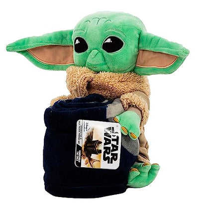 Northwest Star Wars: The Mandalorian Dark Hover Character Hugger Pillow & Silk Touch Throw Blanket Set, 40" X 50"