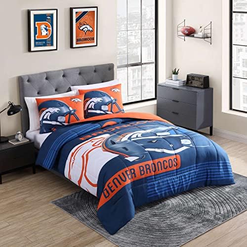  Sweet Home Collection NFL Bedding Comforter Set Officially Licensed Luxurious Down Alternative With Shams Team Print, Green Bay Packers, Twin/Twin XL